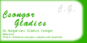 csongor gladics business card